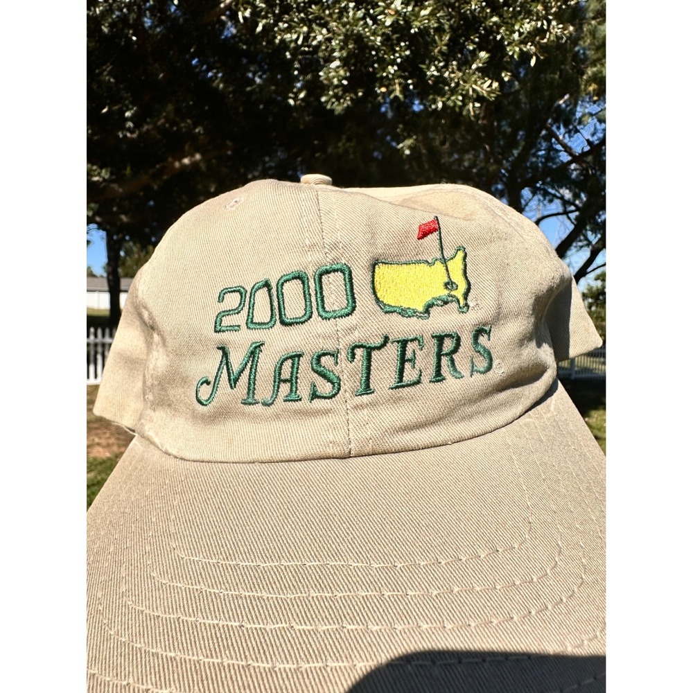 Vintage 2000 Masters Tournament Golf Hat American Needle Khaki Tan Dad Cap